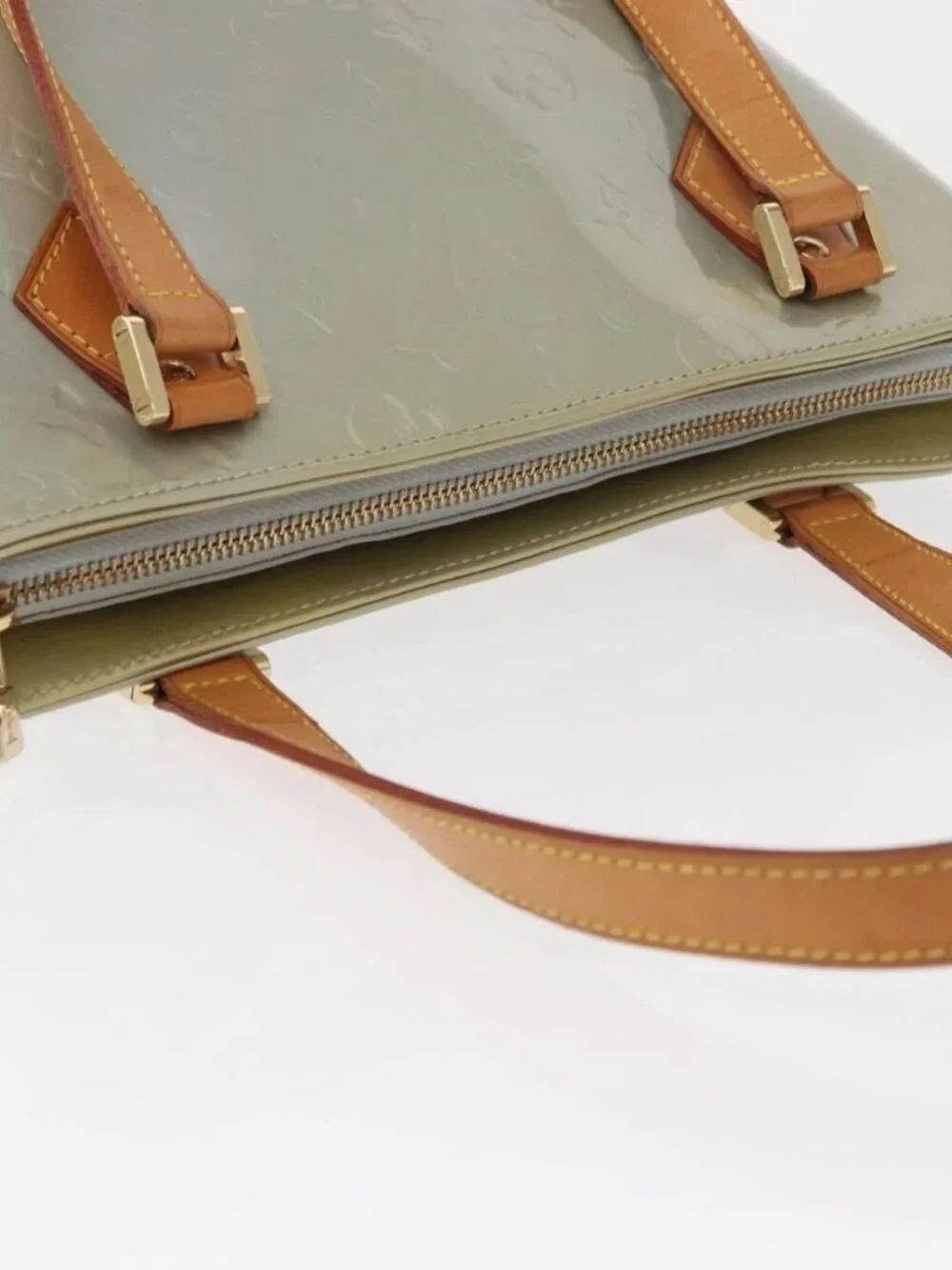 LOUIS VUITTON Monogram Vernis Houston Hand Bag Gris M91053 LV Auth 157738 - Picture 7 of 16